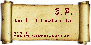Baumöhl Pasztorella névjegykártya